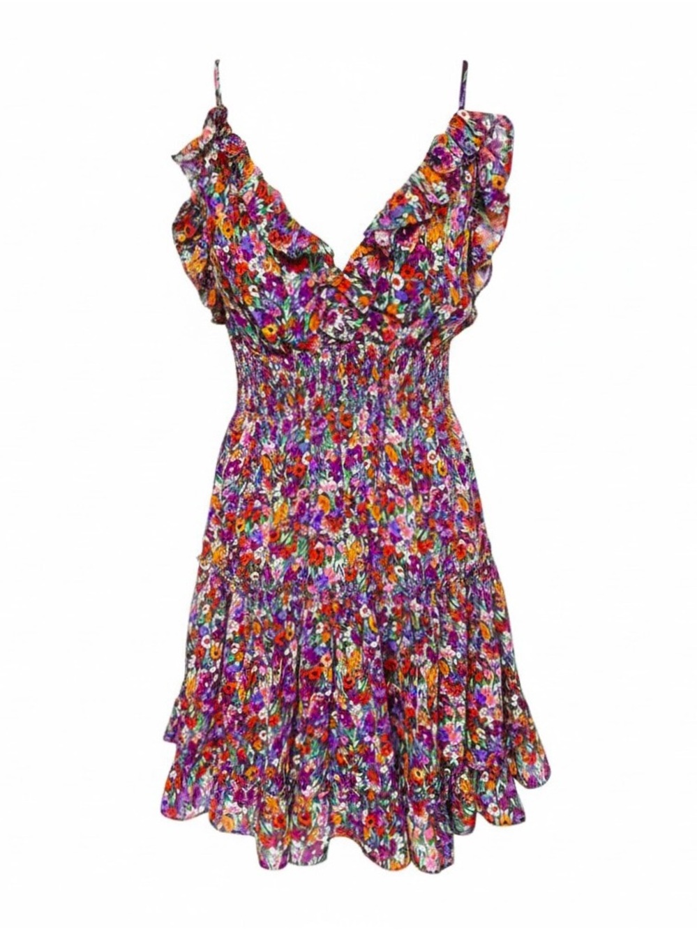 Dress Forum Berry Jam Ruffle Mini Dress Size M - Picture 5 of 14